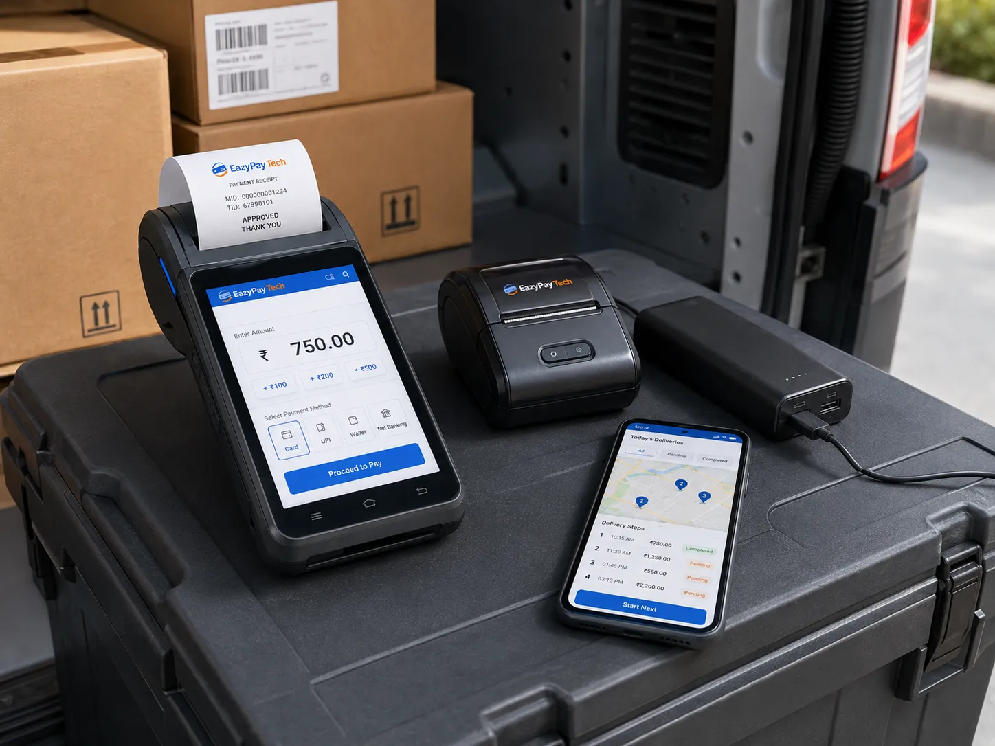 Portable POS solutions for delivery and field services