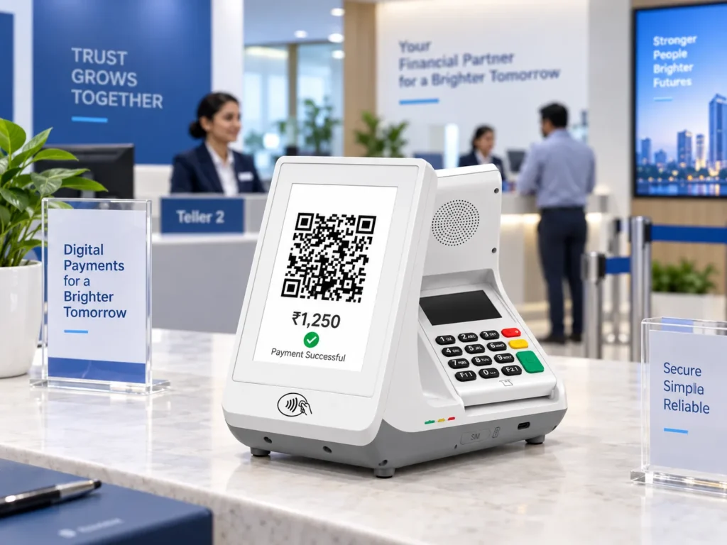QR Payment Soundbox for banking and financial service counters