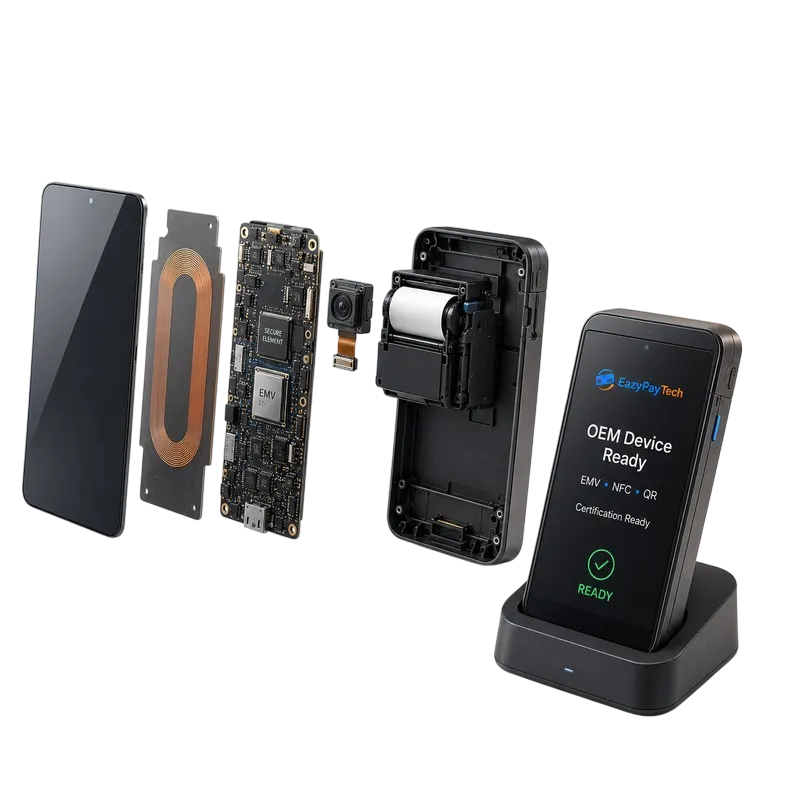 OEM payment device solutions with EMV, NFC and QR integration