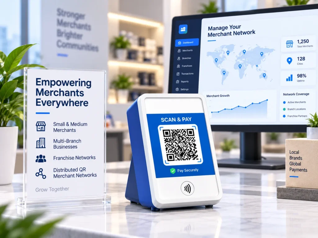 QR Payment Soundbox for merchant networks and multi-branch businesses